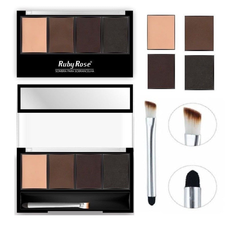 Sobrancelhas Impecáveis: Trio de Sombra com Primer Ruby Rose